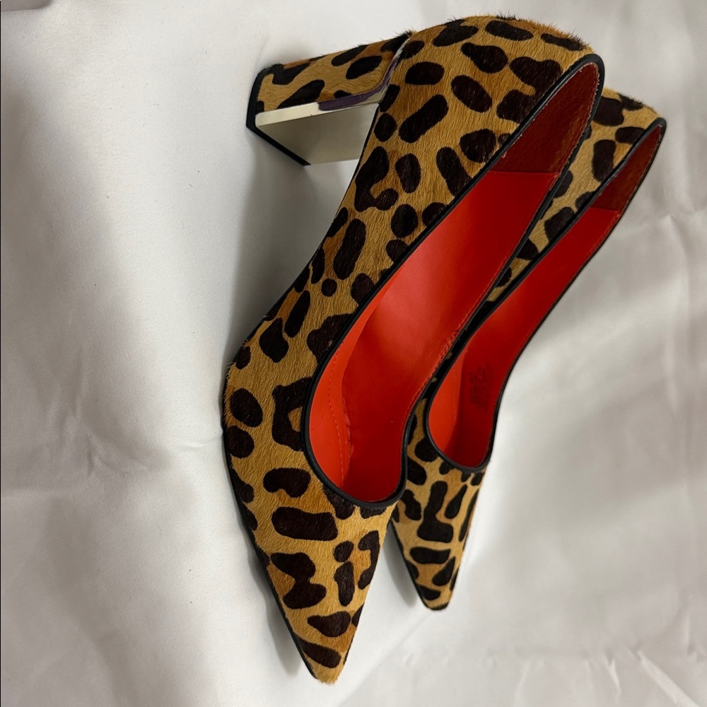 Alfani Animal Print Pointed Toe Block Heel Pump Shoe - Picture 4 of 12